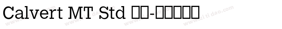 Calvert MT Std 粗体字体转换